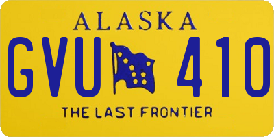AK license plate GVU410