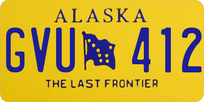 AK license plate GVU412