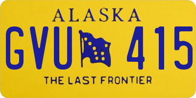 AK license plate GVU415