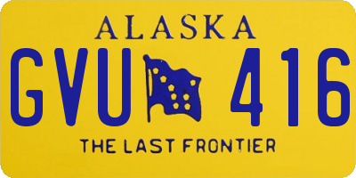 AK license plate GVU416