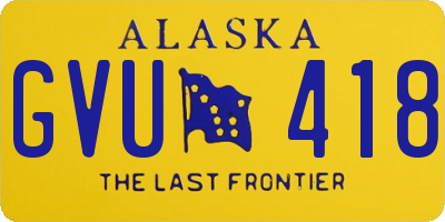 AK license plate GVU418