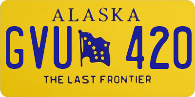 AK license plate GVU420