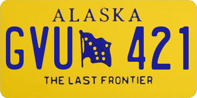 AK license plate GVU421