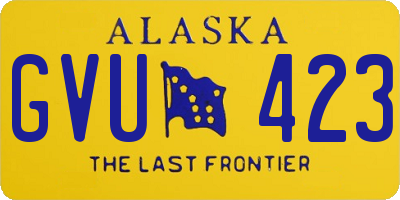 AK license plate GVU423