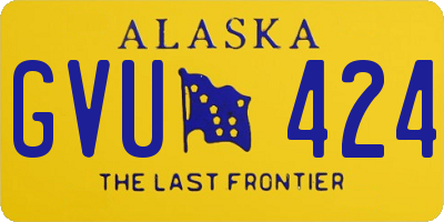 AK license plate GVU424