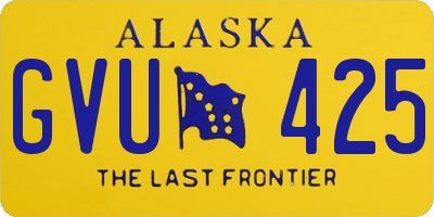 AK license plate GVU425