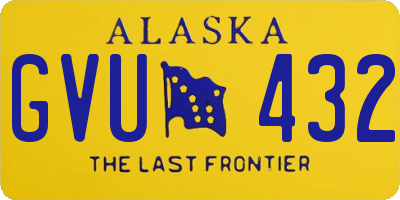 AK license plate GVU432