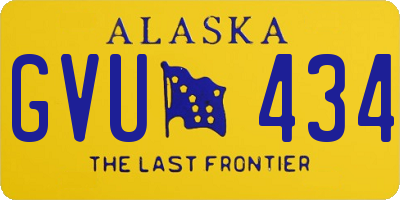 AK license plate GVU434