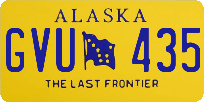 AK license plate GVU435