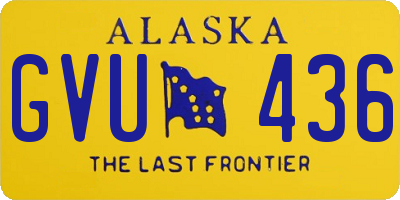 AK license plate GVU436