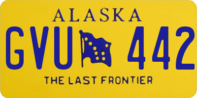 AK license plate GVU442