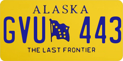 AK license plate GVU443