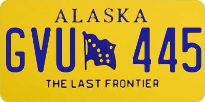 AK license plate GVU445