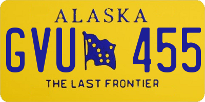 AK license plate GVU455