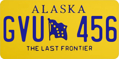 AK license plate GVU456