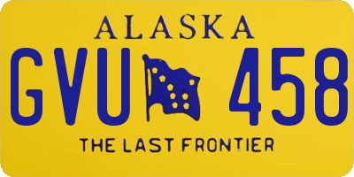 AK license plate GVU458