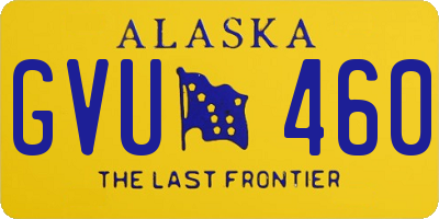 AK license plate GVU460