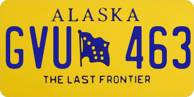 AK license plate GVU463