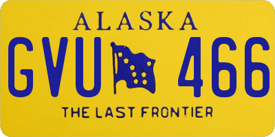 AK license plate GVU466