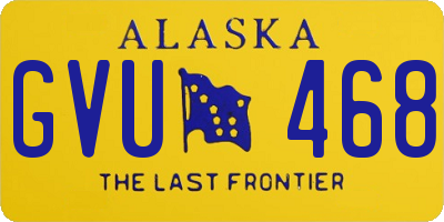 AK license plate GVU468