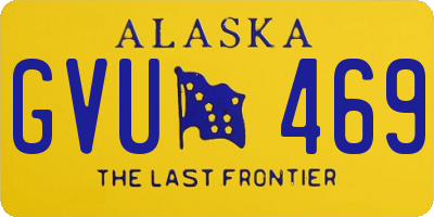 AK license plate GVU469