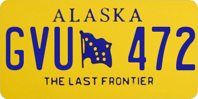 AK license plate GVU472