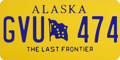 AK license plate GVU474