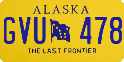 AK license plate GVU478