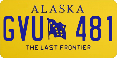 AK license plate GVU481