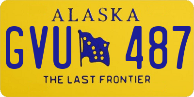 AK license plate GVU487