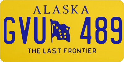 AK license plate GVU489