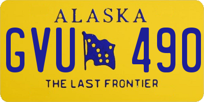 AK license plate GVU490