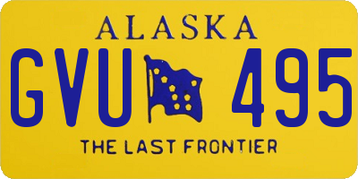 AK license plate GVU495