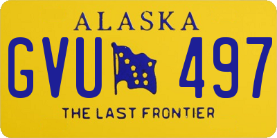 AK license plate GVU497