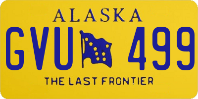 AK license plate GVU499