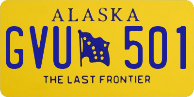 AK license plate GVU501