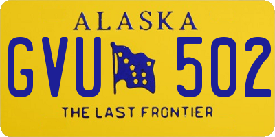 AK license plate GVU502