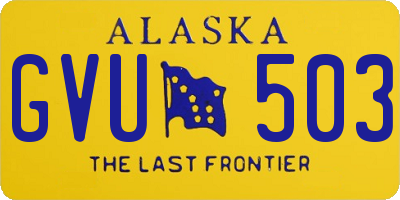 AK license plate GVU503