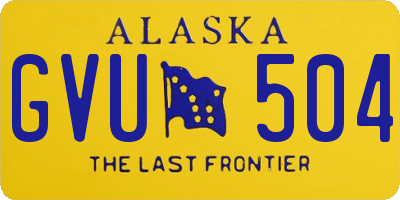 AK license plate GVU504