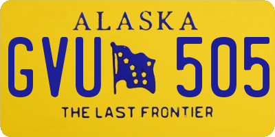 AK license plate GVU505