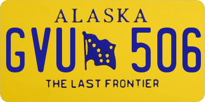 AK license plate GVU506