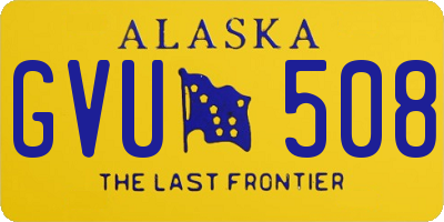 AK license plate GVU508