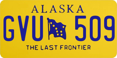 AK license plate GVU509