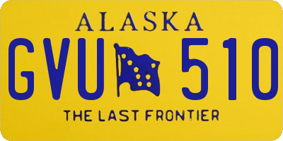 AK license plate GVU510