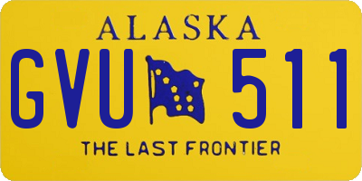 AK license plate GVU511