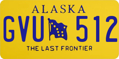 AK license plate GVU512