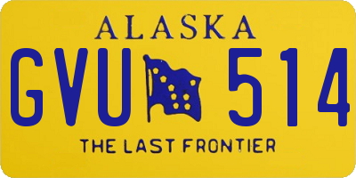 AK license plate GVU514