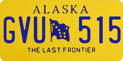 AK license plate GVU515