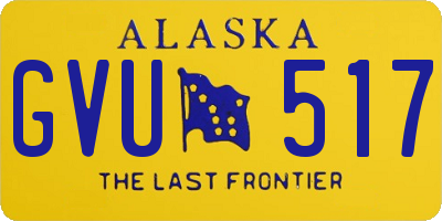 AK license plate GVU517