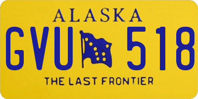 AK license plate GVU518